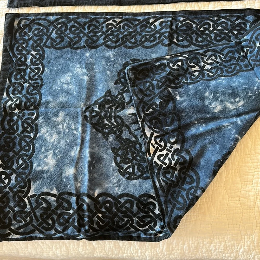 Gypsy Rose Tie dyed and block printed pillowcases - Picture 4 of 6